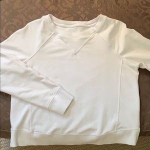 Lululemon white cropped Loopback sweatshirt sz 4